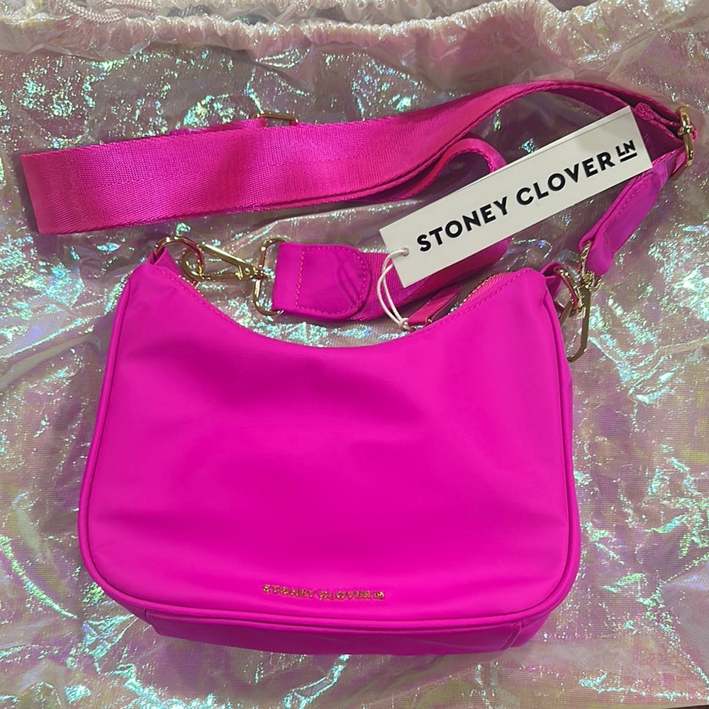 Stoney Clover Lane Fuchsia Pink Curved Crossbody NWT Bag